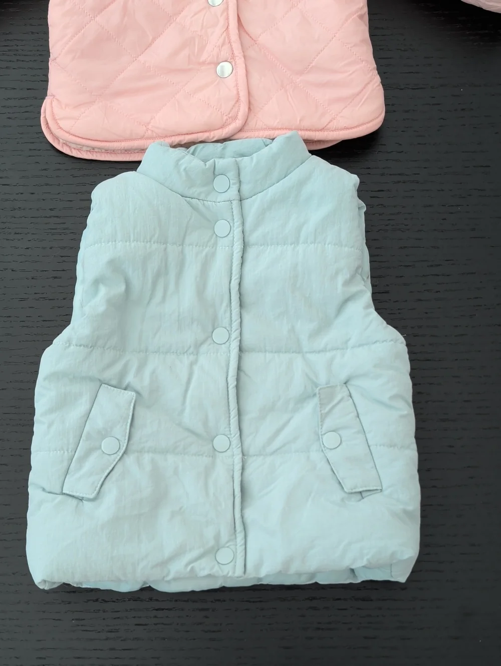 Lot Puffer Vest Aqua & Hooded Sherpa Lined Puffer Coat Jacket Baby Girl 24M